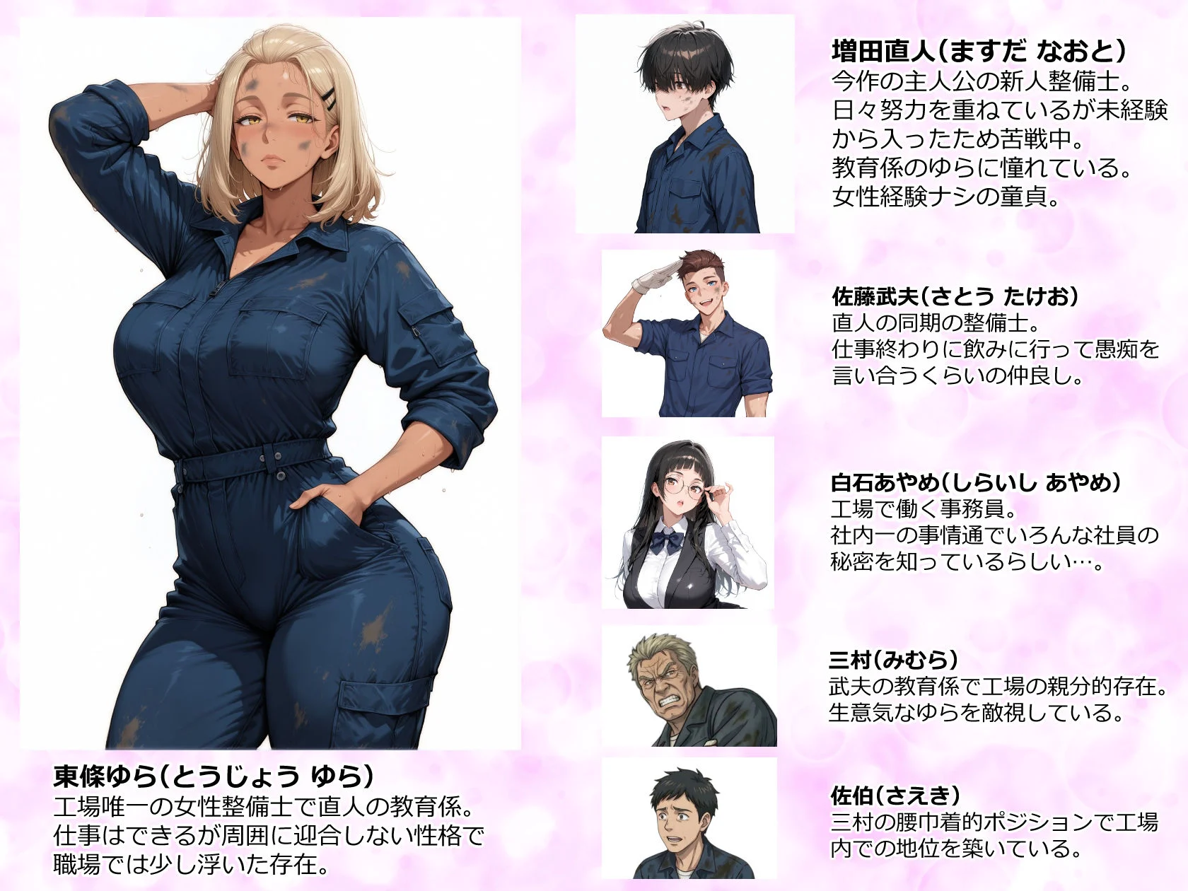 整備工場の爆乳ギャル先輩が実はエロ配信者だった話  〜新人整備士の俺だけが知る彼女の秘密〜 画像1